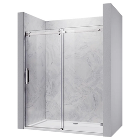 SL4U Sliding Frameless Shower Door, 75.7'' H x 35'' W