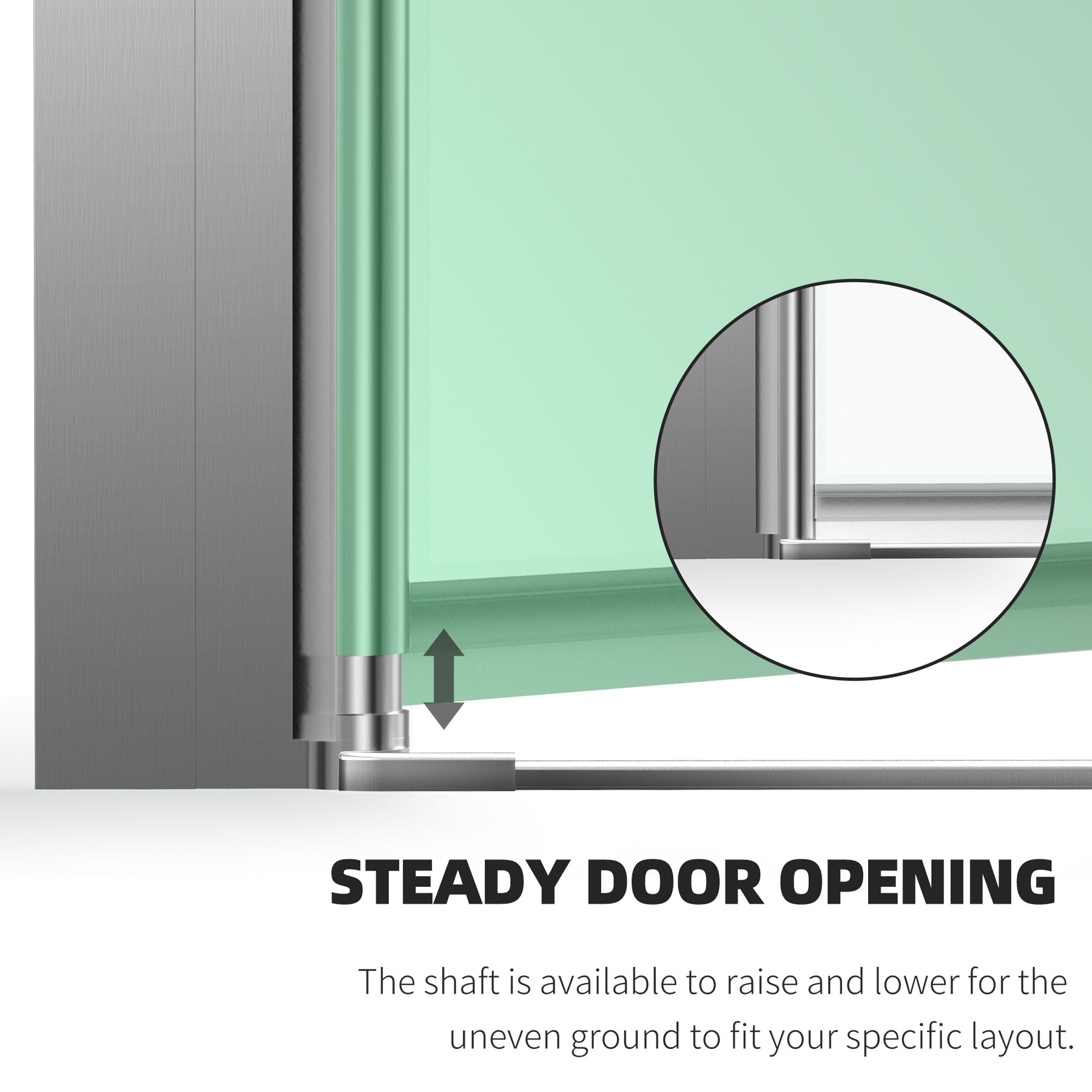 SL4U Bi-Folding Shower Door, 1/4" Clear Glass Shower Hinged Glass Door, Chrome Finish Enclosure, 30" W x 72" H.