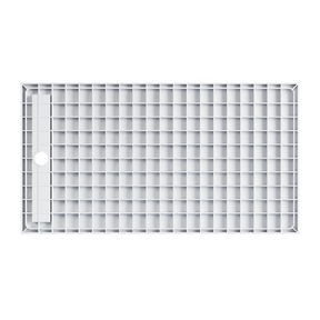 SL4U SMC Solid Shower Base for 60 x 32 Inch Shower Enclosure Right Shower Drain Included, 32"D x 60"W x 4"H Shower Tray Base, White.