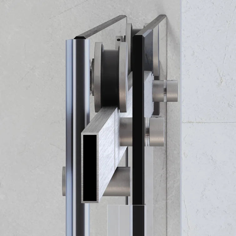 SL4U Sliding Frameless Shower Door, 75.7'' H x 35'' W