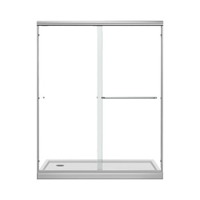 SL4U Framed Sliding Shower Door, Shower 1/4" Clear Glass, Polished Chrome Finish, 60" W x 72" H door.