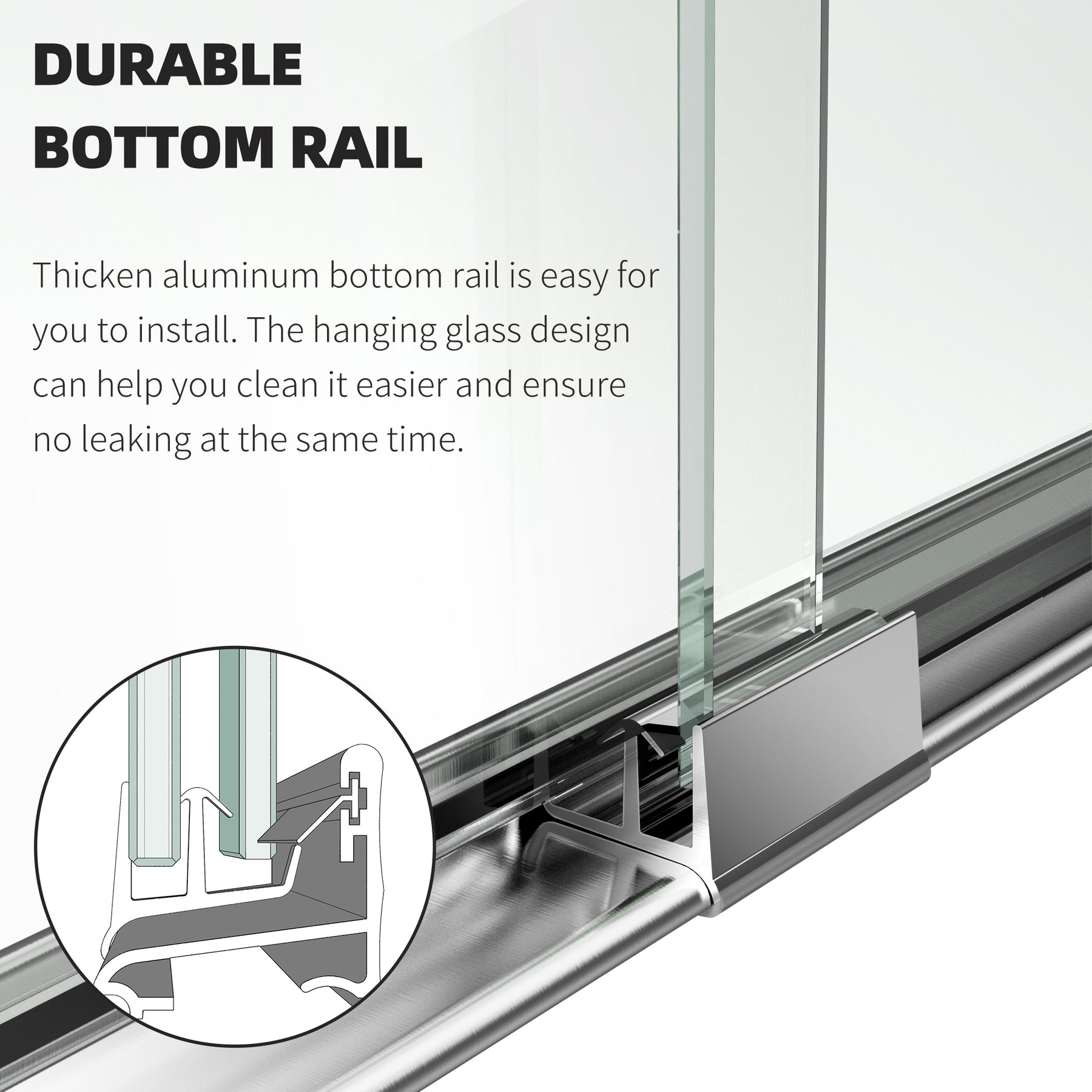 SL4U Framed Sliding Shower Door, Shower 1/4" Clear Glass, Polished Chrome Finish, 48" W x 72" H door.