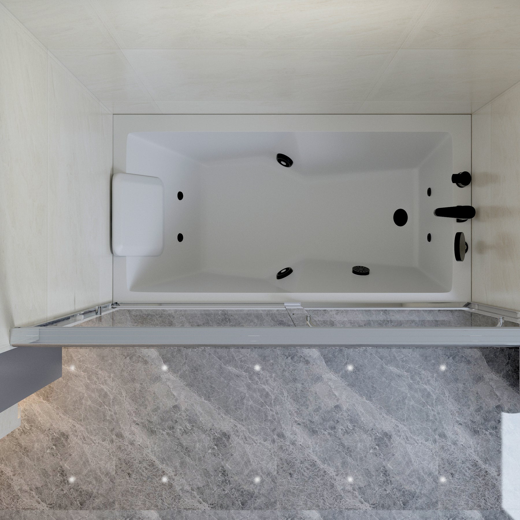 SL4U Bathroom Polished Chrome Framed Bathtub Double Sliding Shower Door, 60" W x 57 3/8" H Door.