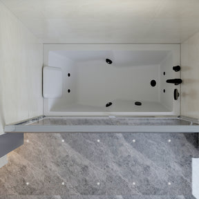 SL4U Bathroom Polished Chrome Framed Bathtub Double Sliding Shower Door, 60" W x 57 3/8" H Door.