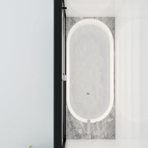 SL4U Bathroom Clear Glass Matte Black Framed Bathtub Double Sliding Shower Door, 60'' W×62'' H tub door.
